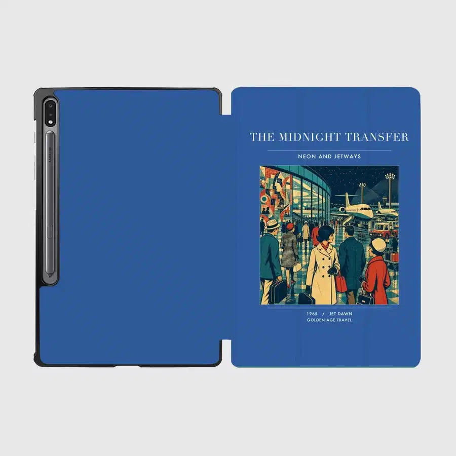 VINTAGE G4117 - The Midnight Transfer - Designed iPad & Samsung Tablet Cases design on blue samsung