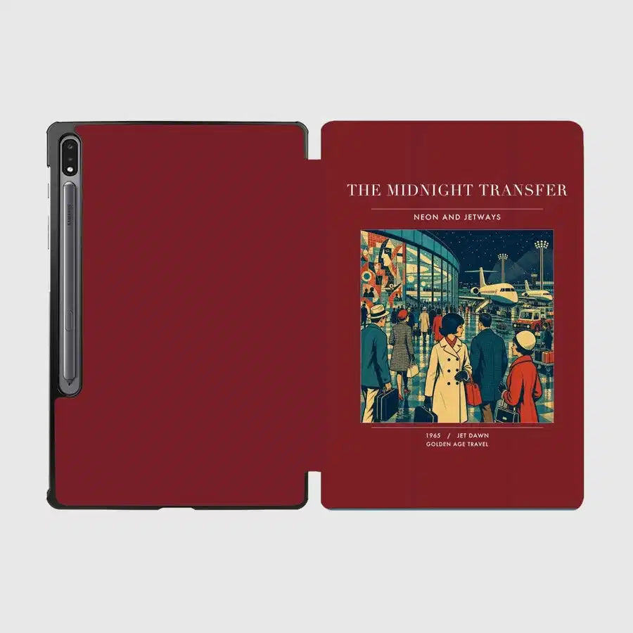 VINTAGE G4117 - The Midnight Transfer - Designed iPad & Samsung Tablet Cases design on darkred samsung