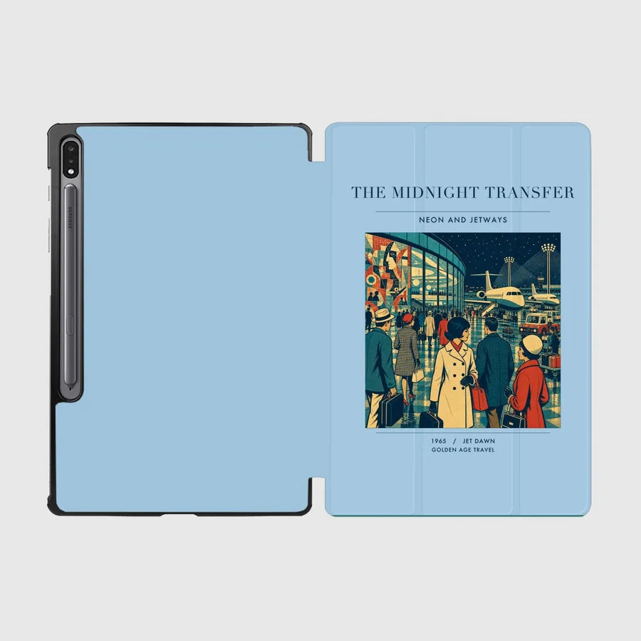 VINTAGE G4117 - The Midnight Transfer - Designed iPad & Samsung Tablet Cases design on lightblue samsung