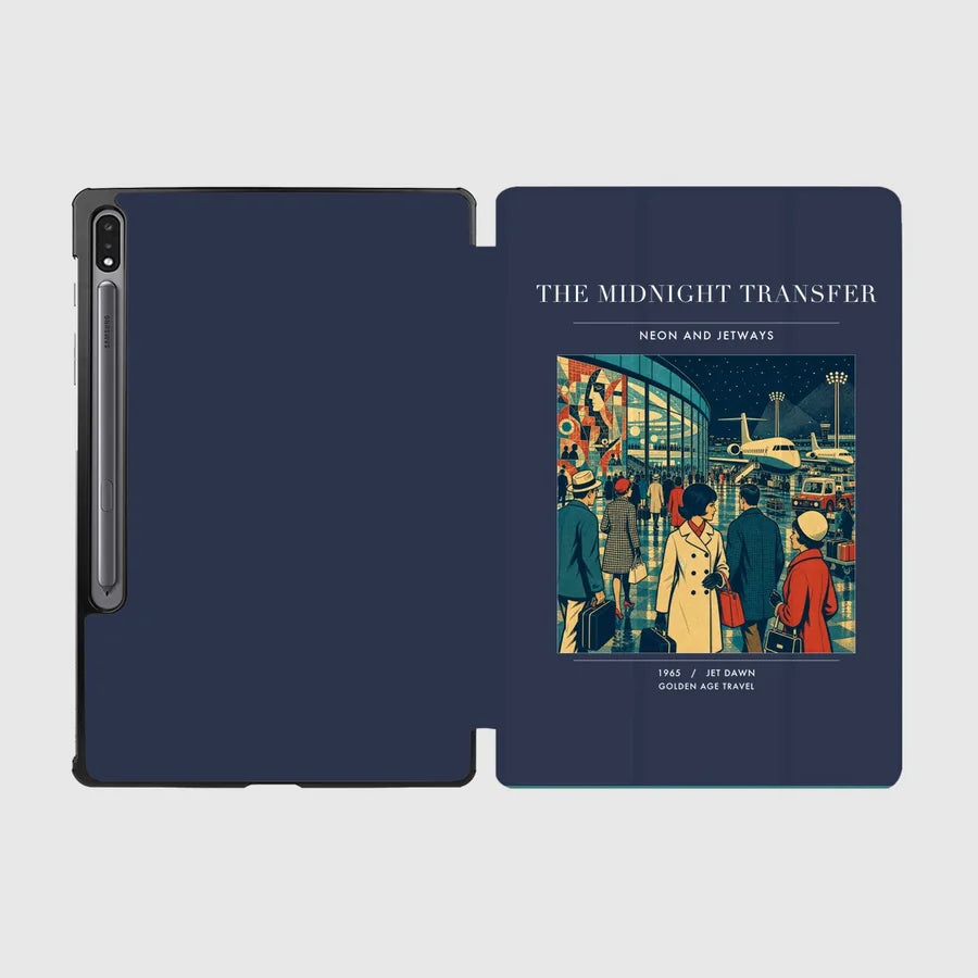 VINTAGE G4117 - The Midnight Transfer - Designed iPad & Samsung Tablet Cases design on navyblue samsung