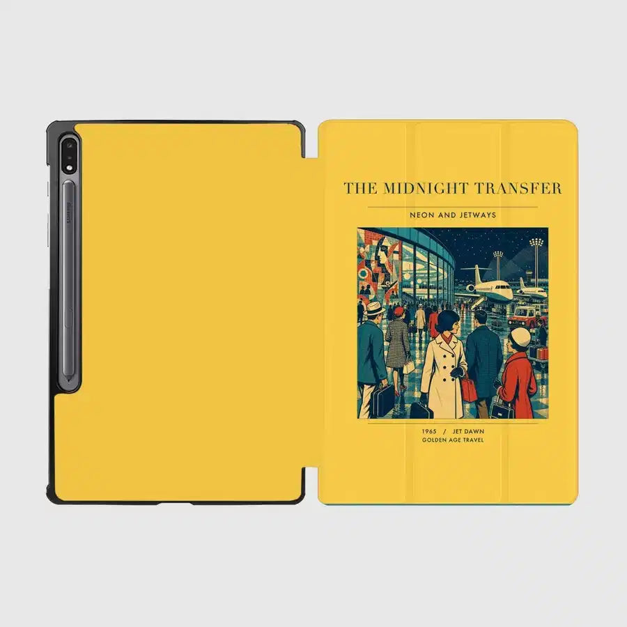 VINTAGE G4117 - The Midnight Transfer - Designed iPad & Samsung Tablet Cases design on yellow samsung
