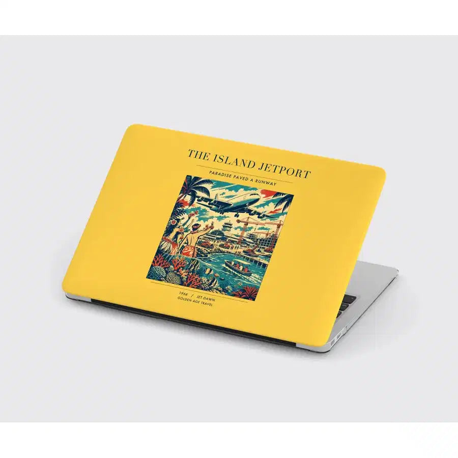 VINTAGE G4118 - The Island Jetport - Designed MacBook Cases design on yellow