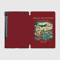 Thumbnail for VINTAGE G4118 - The Island Jetport - Designed iPad & Samsung Tablet Cases design on darkred samsung