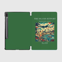 Thumbnail for VINTAGE G4118 - The Island Jetport - Designed iPad & Samsung Tablet Cases design on green samsung