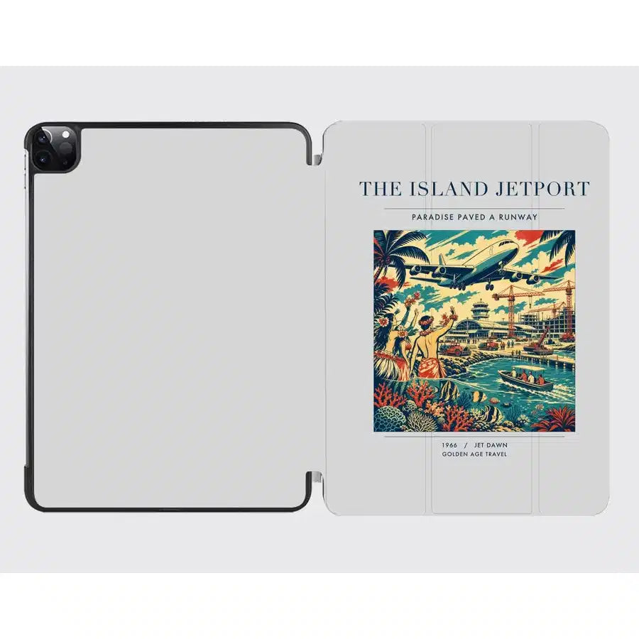 VINTAGE G4118 - The Island Jetport - Designed iPad & Samsung Tablet Cases design on lightgray ipad