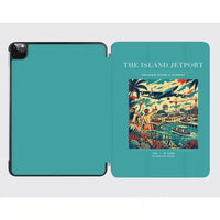 Thumbnail for VINTAGE G4118 - The Island Jetport - Designed iPad & Samsung Tablet Cases design on turquoise ipad
