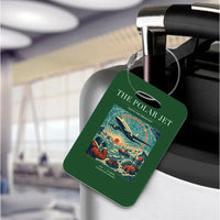 Thumbnail for VINTAGE G4119 - The Polar Jet - Acrylic Luggage Tags design on darkgreen
