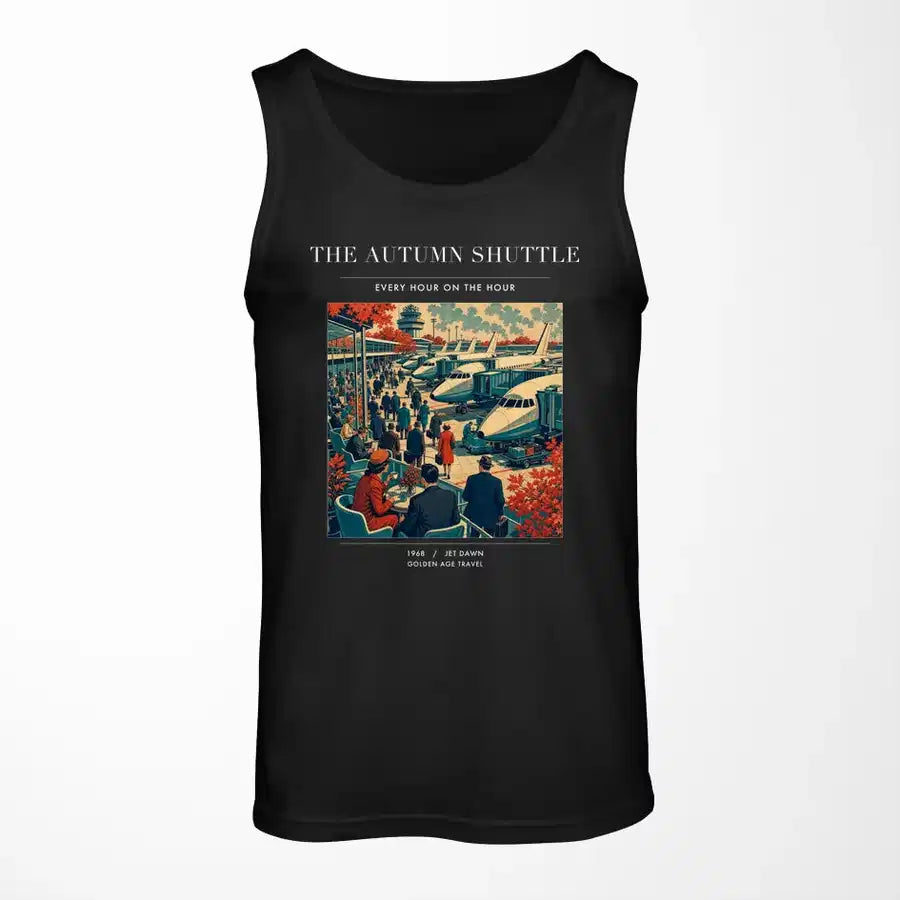 VINTAGE G4120 - The Autumn Shuttle - Designed Tank Tops design on black