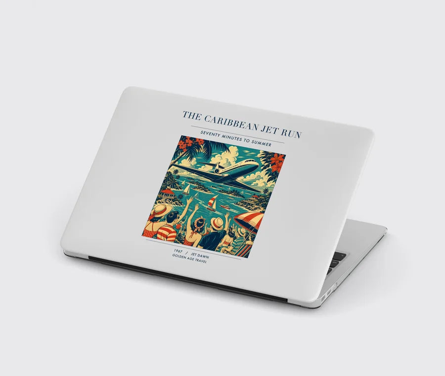VINTAGE G4122 - The Caribbean Jet Run - Designed MacBook Cases design on lightgray