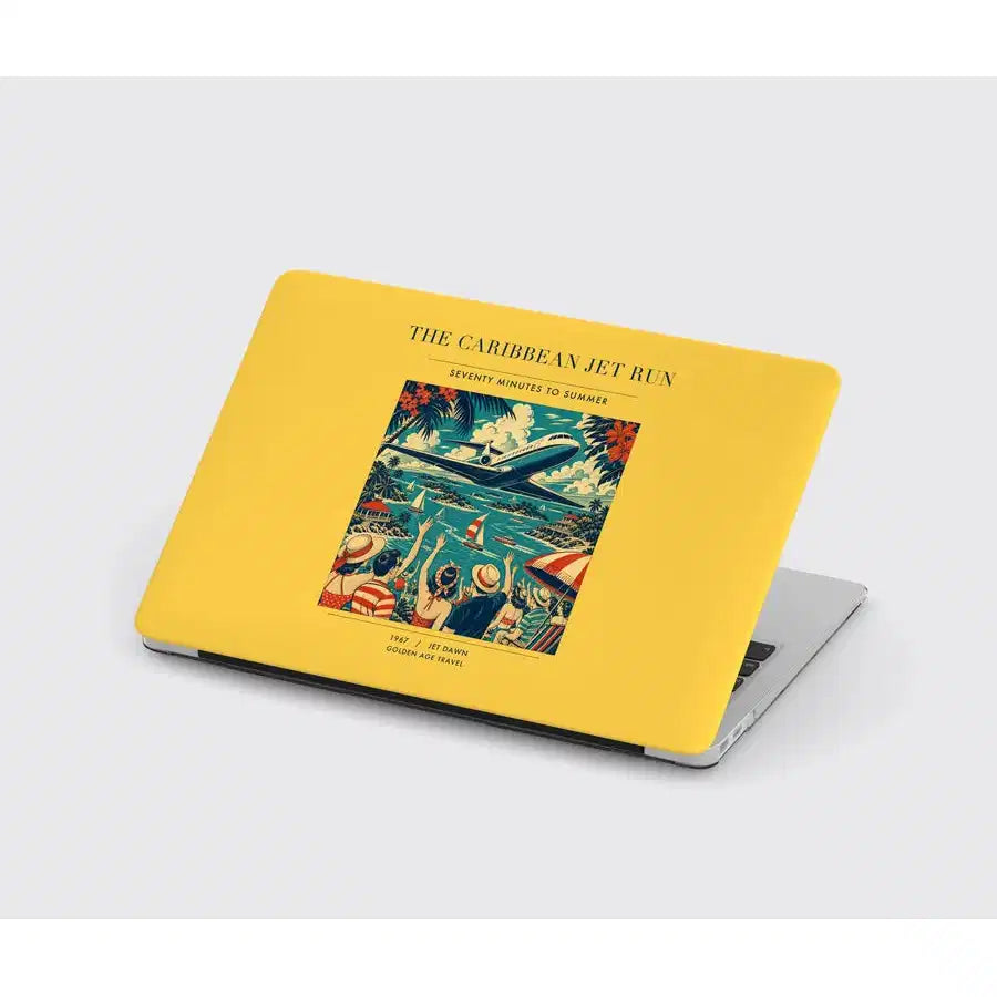 VINTAGE G4122 - The Caribbean Jet Run - Designed MacBook Cases design on yellow
