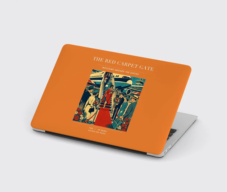 VINTAGE G4124 - The Red Carpet Gate - Designed MacBook Cases design on orange