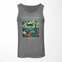 Thumbnail for VINTAGE G4129 - The Moonport Neighbors - Designed Tank Tops design on gray