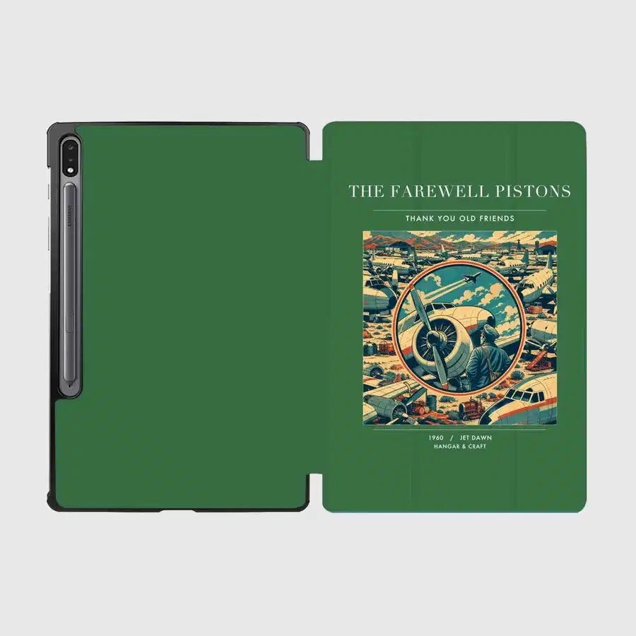VINTAGE G4131 - The Farewell Pistons - Designed iPad & Samsung Tablet Cases design on green samsung