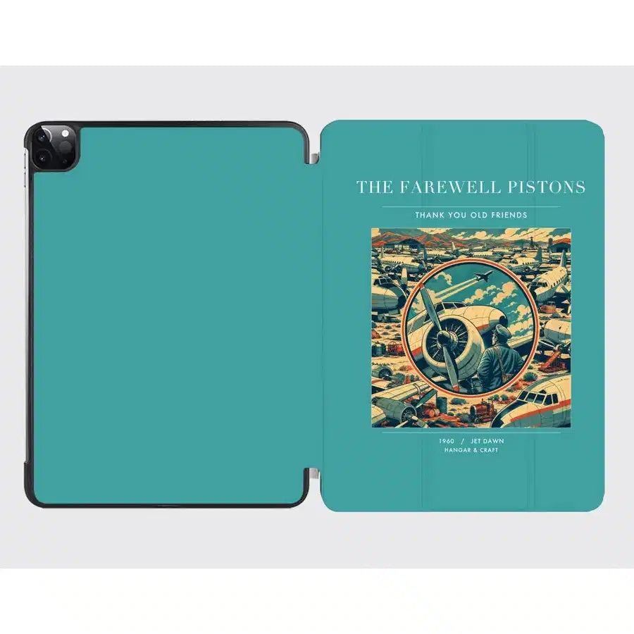 VINTAGE G4131 - The Farewell Pistons - Designed iPad & Samsung Tablet Cases design on turquoise ipad