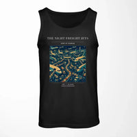 Thumbnail for VINTAGE G4133 - The Night Freight Jets - Designed Tank Tops design on black