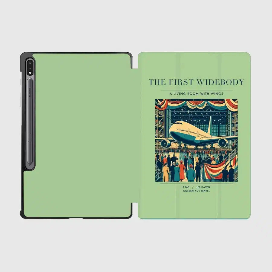 VINTAGE G4134 - The First Widebody - Designed iPad & Samsung Tablet Cases design on lightgreen samsung