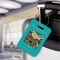 Thumbnail for VINTAGE G4135 - The Contrail Evening - Acrylic Luggage Tags design on turquoise