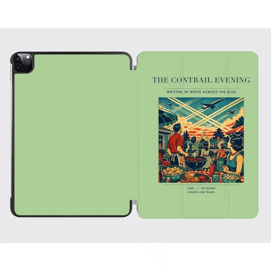 VINTAGE G4135 - The Contrail Evening - Designed iPad & Samsung Tablet Cases design on lightgreen ipad