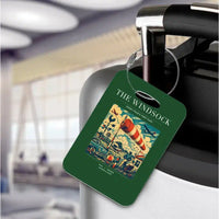 Thumbnail for VINTAGE G4136 - The Windsock - Acrylic Luggage Tags design on darkgreen