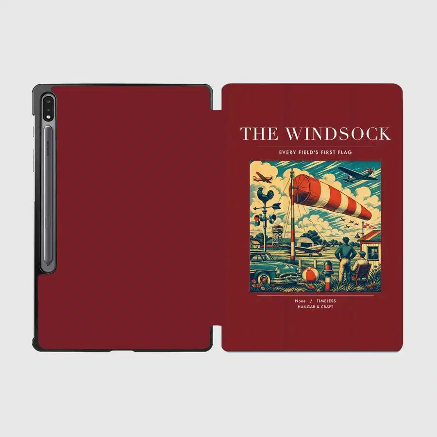 VINTAGE G4136 - The Windsock - Designed iPad & Samsung Tablet Cases design on darkred samsung