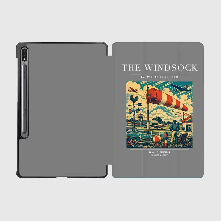VINTAGE G4136 - The Windsock - Designed iPad & Samsung Tablet Cases design on gray samsung