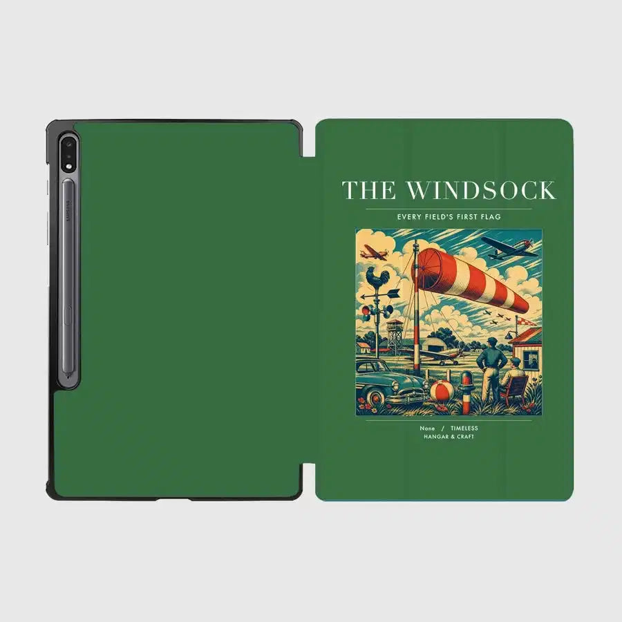 VINTAGE G4136 - The Windsock - Designed iPad & Samsung Tablet Cases design on green samsung