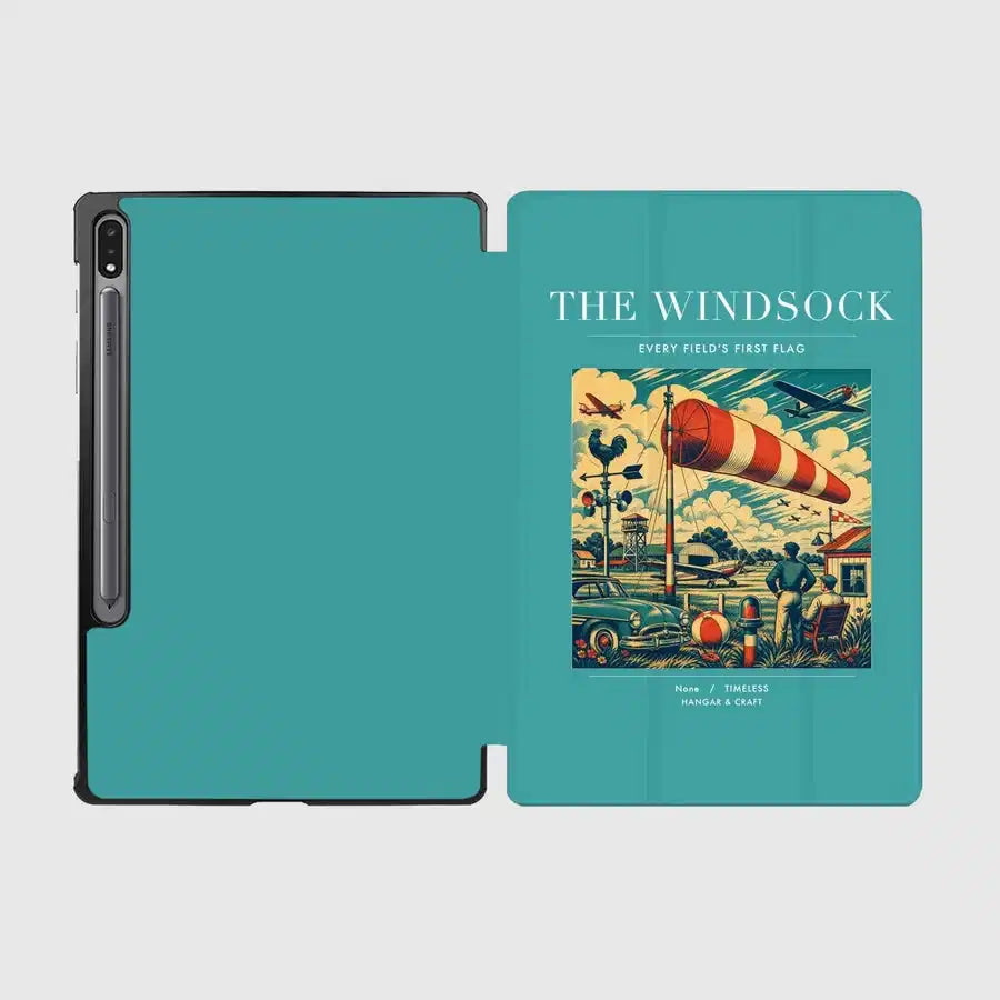 VINTAGE G4136 - The Windsock - Designed iPad & Samsung Tablet Cases design on turquoise samsung