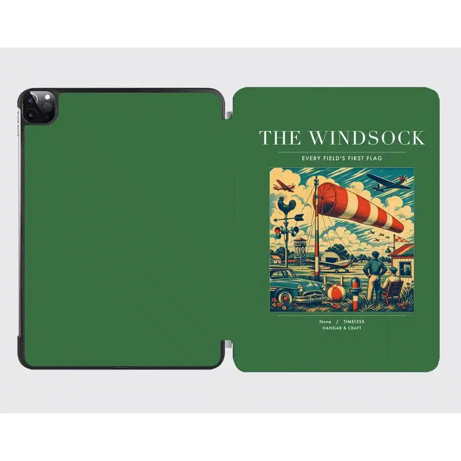 VINTAGE G4136 - The Windsock - Designed iPad & Samsung Tablet Cases design on green ipad