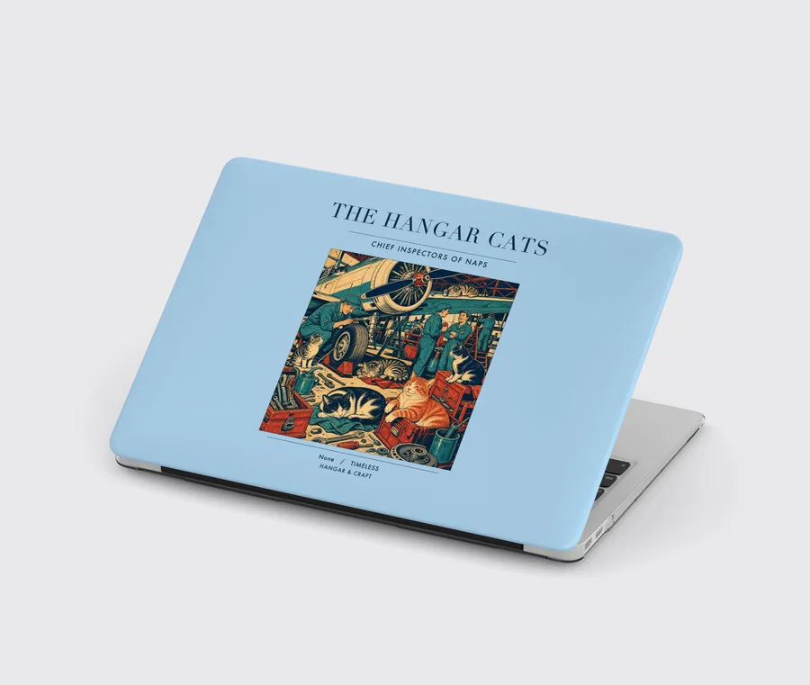 VINTAGE G4137 - The Hangar Cats - Designed MacBook Cases design on lightblue