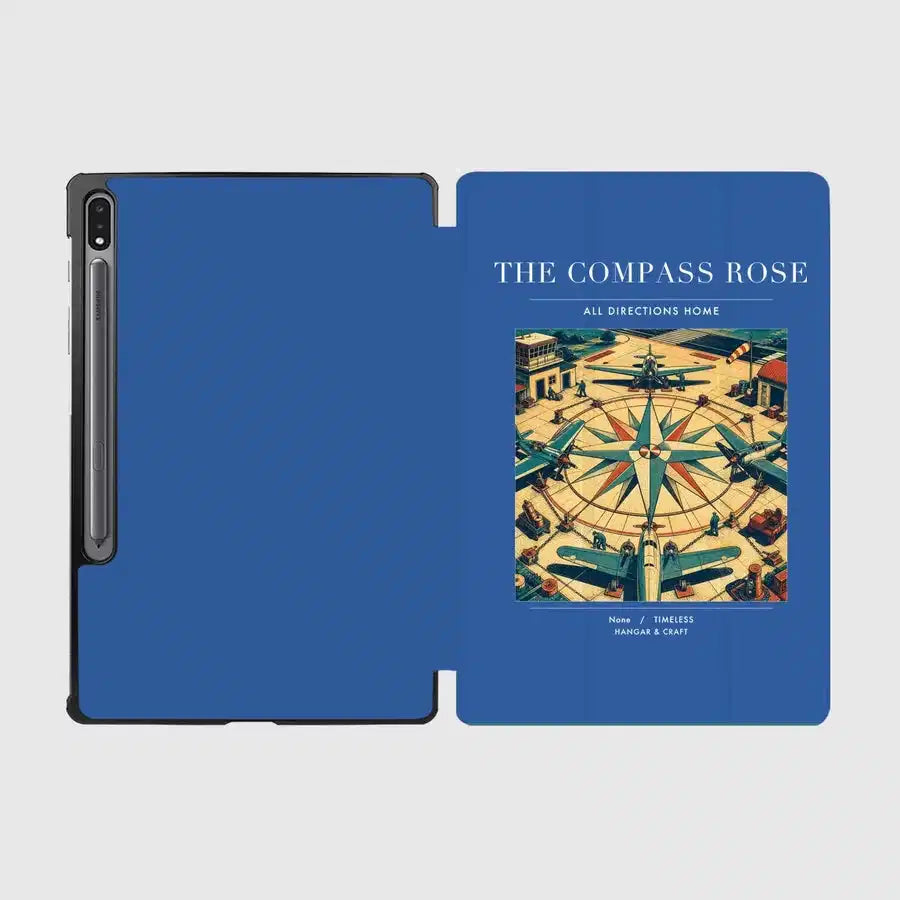 VINTAGE G4139 - The Compass Rose - Designed iPad & Samsung Tablet Cases design on blue samsung