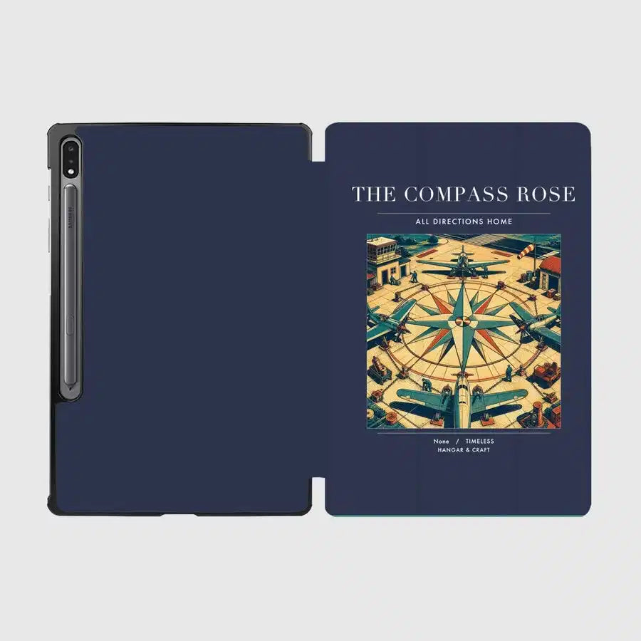 VINTAGE G4139 - The Compass Rose - Designed iPad & Samsung Tablet Cases design on navyblue samsung