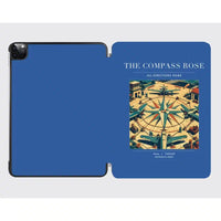 Thumbnail for VINTAGE G4139 - The Compass Rose - Designed iPad & Samsung Tablet Cases design on blue ipad