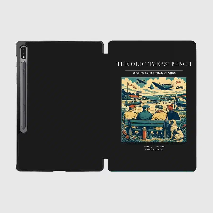 VINTAGE G4140 - The Old Timers' Bench - Designed iPad & Samsung Tablet Cases design on black samsung