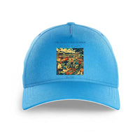 Thumbnail for VINTAGE G4142 - The Grass Strip Summer - Printed Hat design on lightblue