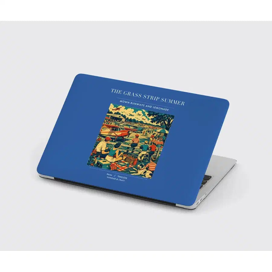 VINTAGE G4142 - The Grass Strip Summer - Designed MacBook Cases design on blue
