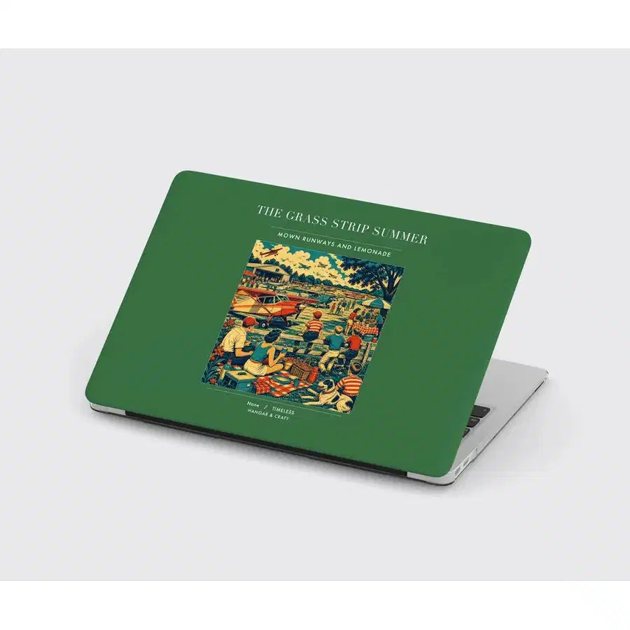 VINTAGE G4142 - The Grass Strip Summer - Designed MacBook Cases design on green