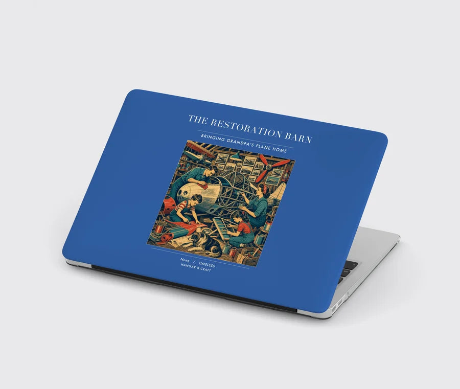 VINTAGE G4143 - The Restoration Barn - Designed MacBook Cases design on blue