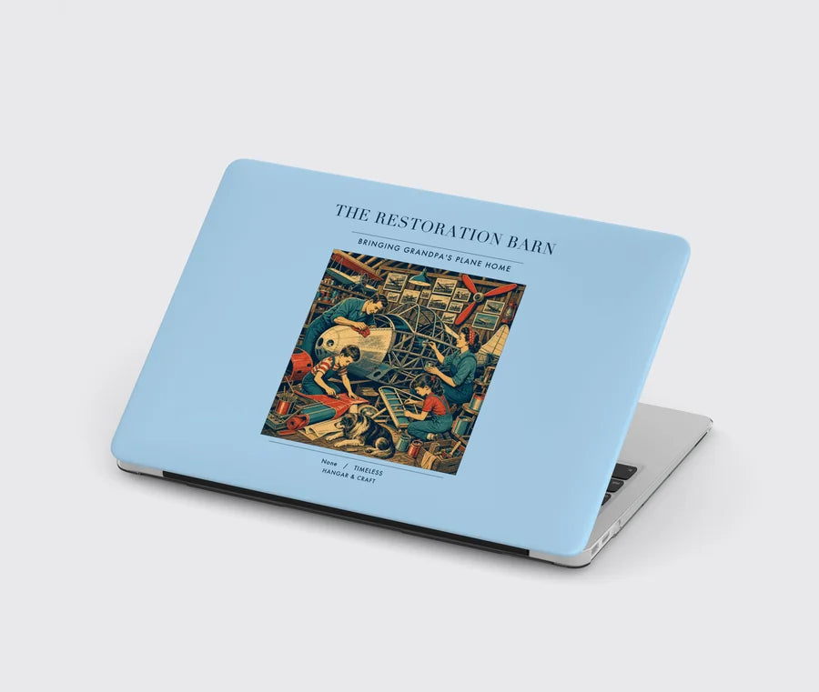 VINTAGE G4143 - The Restoration Barn - Designed MacBook Cases design on lightblue