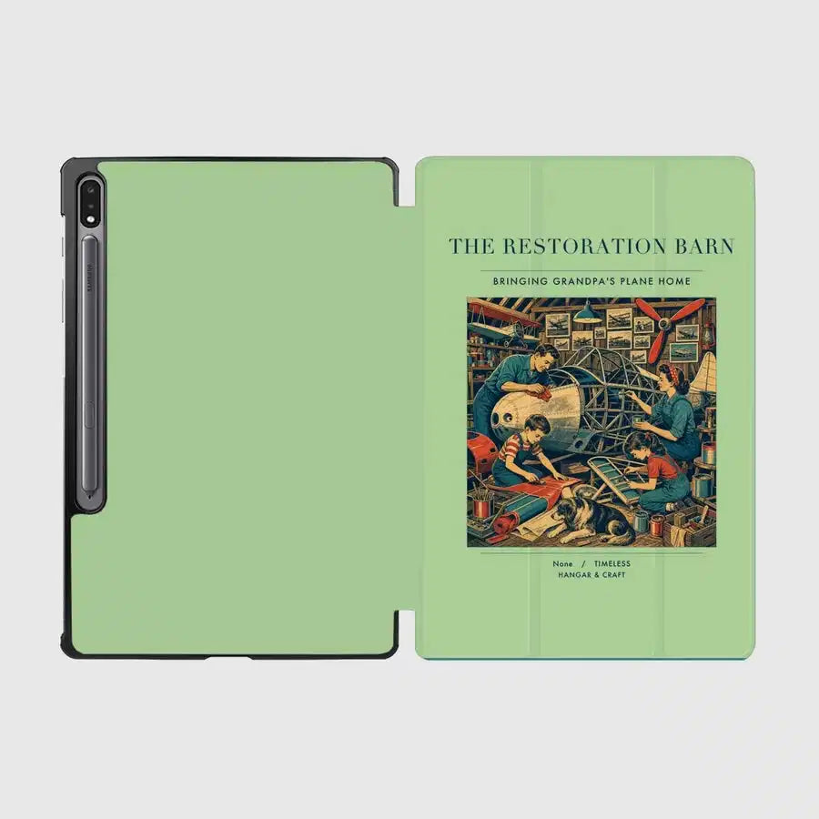 VINTAGE G4143 - The Restoration Barn - Designed iPad & Samsung Tablet Cases design on lightgreen samsung