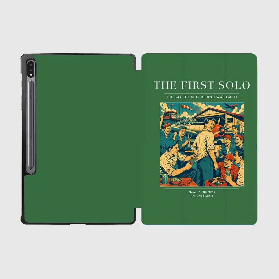 VINTAGE G4144 - The First Solo - Designed iPad & Samsung Tablet Cases design on green samsung