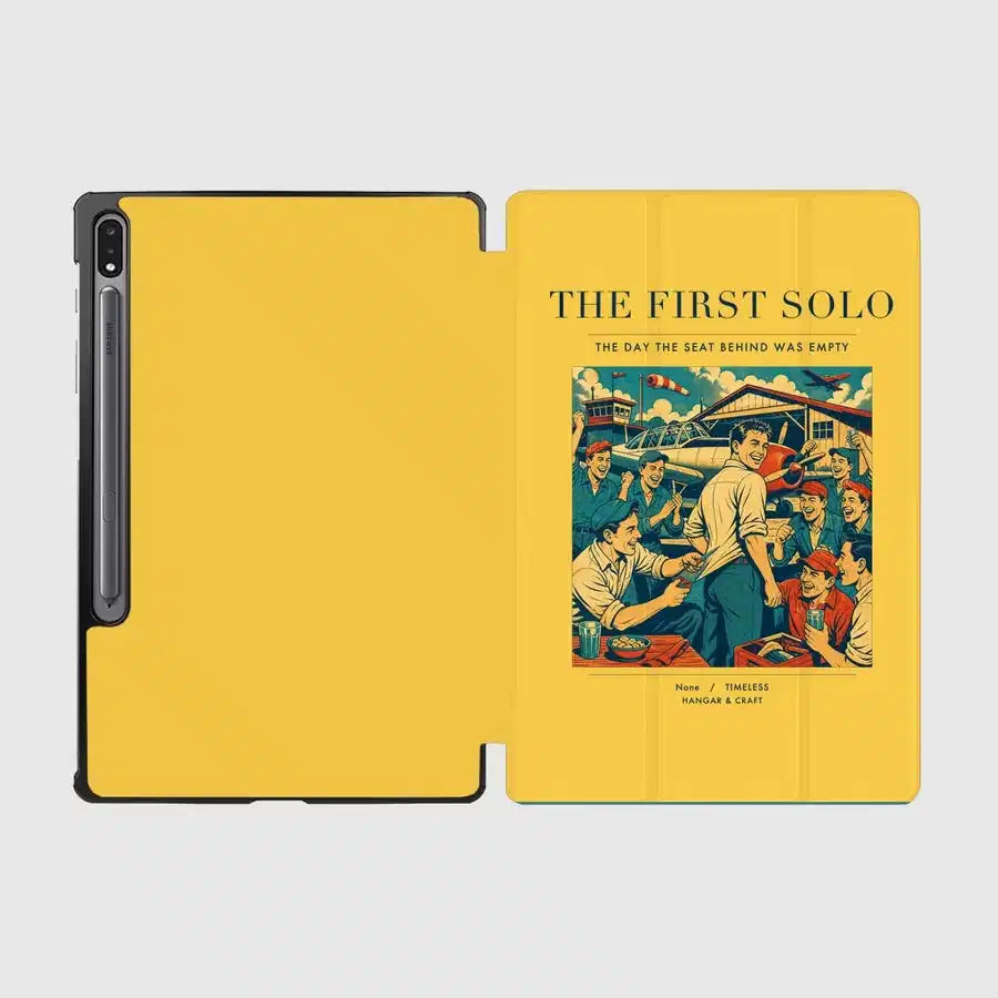VINTAGE G4144 - The First Solo - Designed iPad & Samsung Tablet Cases design on yellow samsung