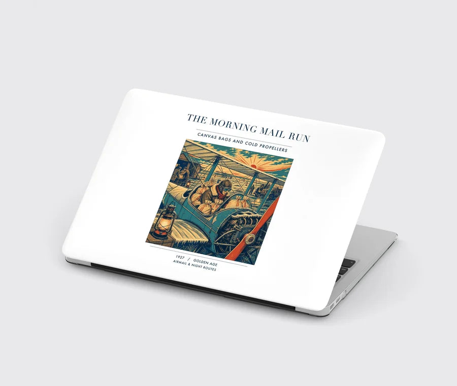 VINTAGE G4146 - The Morning Mail Run - Designed MacBook Cases design on white
