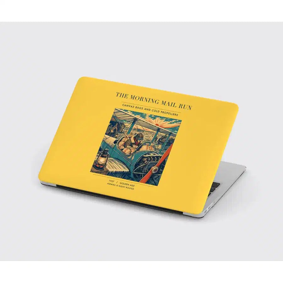 VINTAGE G4146 - The Morning Mail Run - Designed MacBook Cases design on yellow