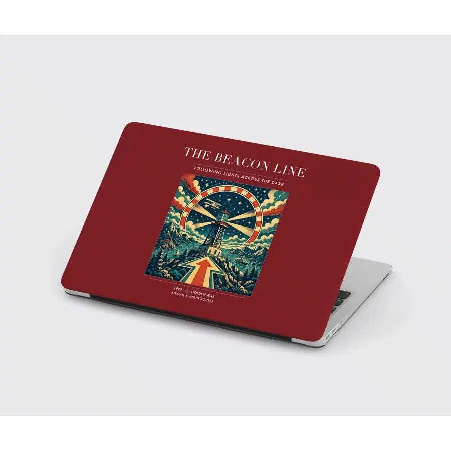 VINTAGE G4147 - The Beacon Line - Designed MacBook Cases design on darkred