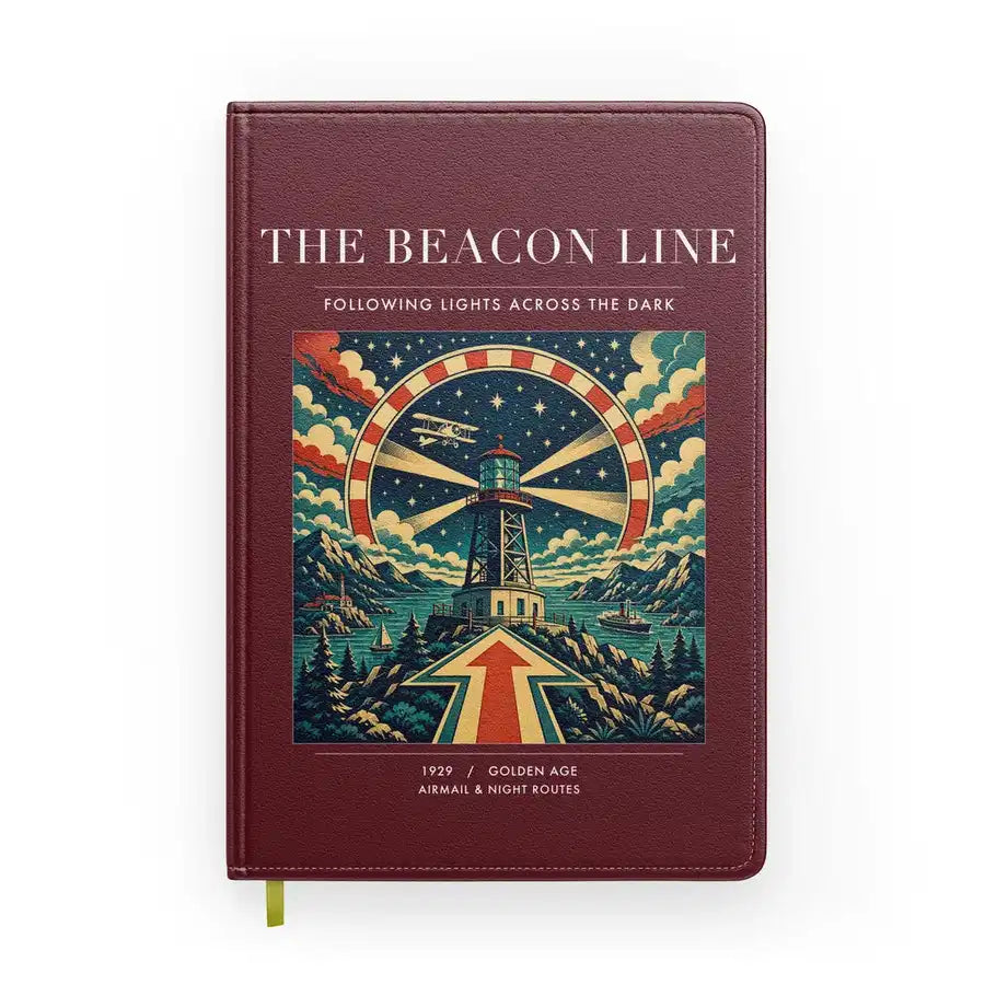 VINTAGE G4147 - The Beacon Line - Designed Notebooks design on darkred