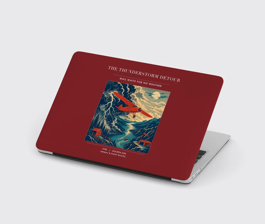 VINTAGE G4148 - The Thunderstorm Detour - Designed MacBook Cases design on darkred
