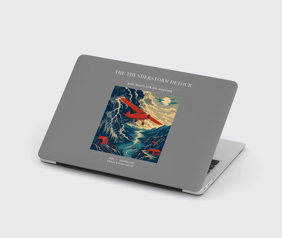 VINTAGE G4148 - The Thunderstorm Detour - Designed MacBook Cases design on gray
