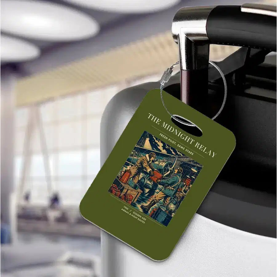 VINTAGE G4149 - The Midnight Relay - Acrylic Luggage Tags design on greenarmy