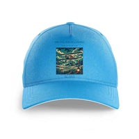 Thumbnail for VINTAGE G4150 - The Fog Field Landing - Printed Hat design on lightblue