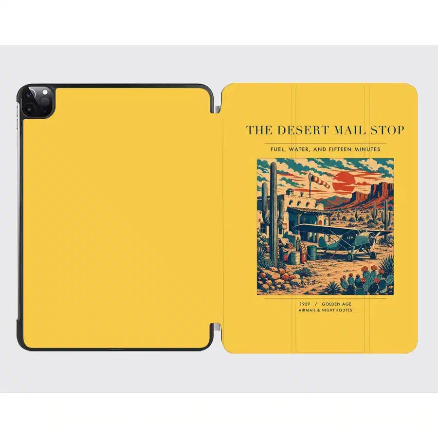 VINTAGE G4151 - The Desert Mail Stop - Designed iPad & Samsung Tablet Cases design on yellow ipad